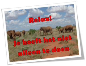 Relax Je hoeft het niet alleen te doen